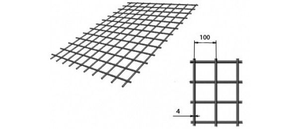 Сетка сварная (дорожная) 100х100х4мм 1,5х2м купить с доставкой в Домодедово